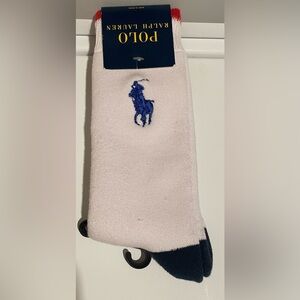 NWT Polo Ralph Lauren Men’s Big Pony Crew Single Socks Cotton Blend 6-12.5
